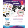 papel adhesivo glossy 135g 50 hojas cursor okaeri